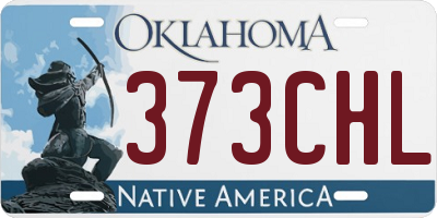 OK license plate 373CHL