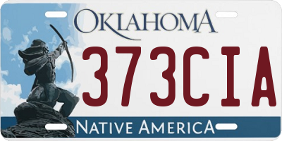 OK license plate 373CIA