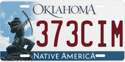 OK license plate 373CIM