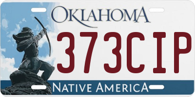 OK license plate 373CIP