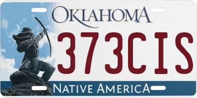 OK license plate 373CIS