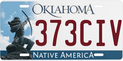 OK license plate 373CIV