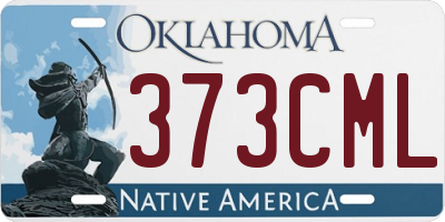 OK license plate 373CML