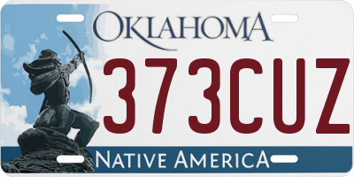 OK license plate 373CUZ
