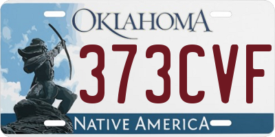 OK license plate 373CVF