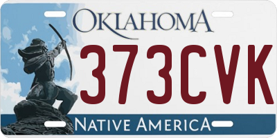 OK license plate 373CVK