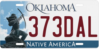 OK license plate 373DAL