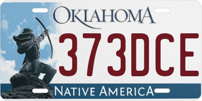 OK license plate 373DCE