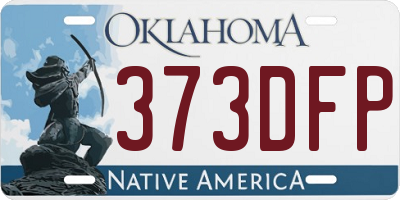 OK license plate 373DFP