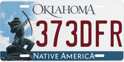 OK license plate 373DFR