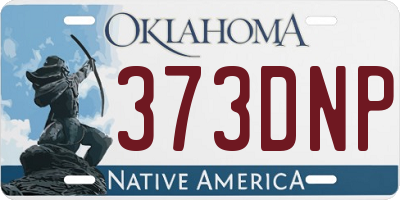 OK license plate 373DNP
