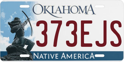 OK license plate 373EJS