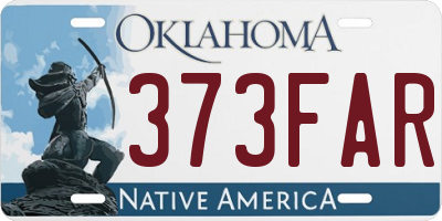 OK license plate 373FAR