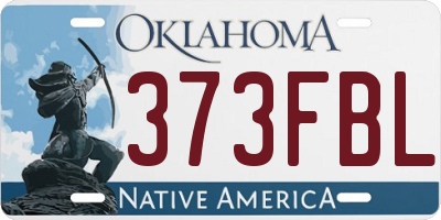 OK license plate 373FBL