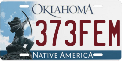 OK license plate 373FEM