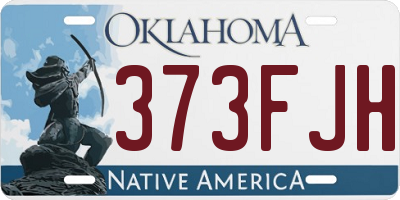 OK license plate 373FJH