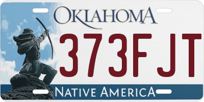 OK license plate 373FJT
