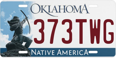 OK license plate 373TWG