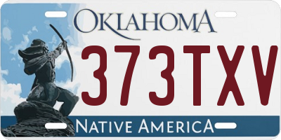 OK license plate 373TXV