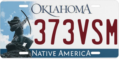 OK license plate 373VSM