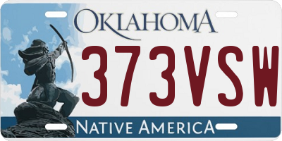 OK license plate 373VSW