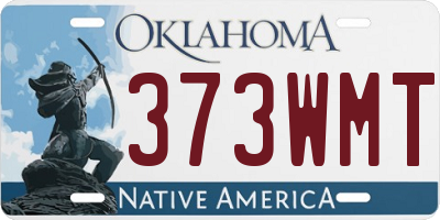OK license plate 373WMT