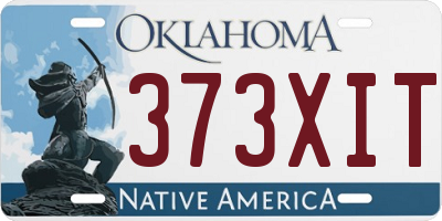 OK license plate 373XIT