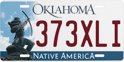 OK license plate 373XLI