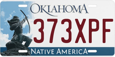 OK license plate 373XPF