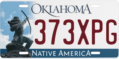 OK license plate 373XPG