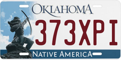 OK license plate 373XPI