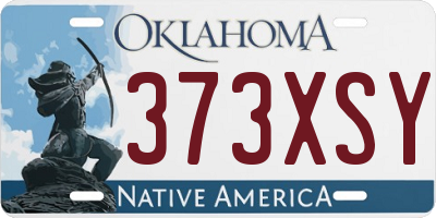 OK license plate 373XSY