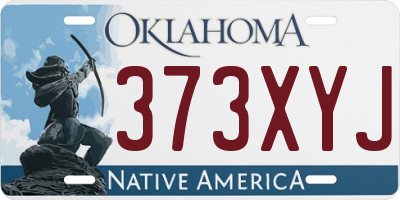 OK license plate 373XYJ