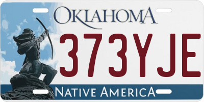 OK license plate 373YJE