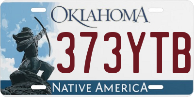 OK license plate 373YTB