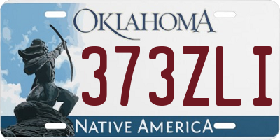 OK license plate 373ZLI
