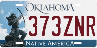 OK license plate 373ZNR