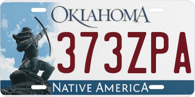 OK license plate 373ZPA