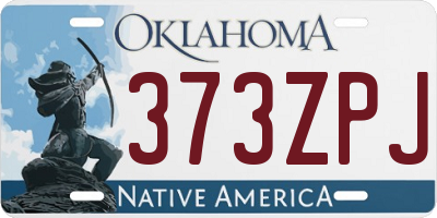 OK license plate 373ZPJ