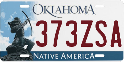 OK license plate 373ZSA