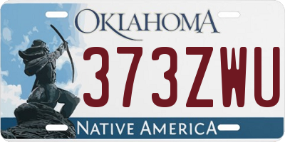 OK license plate 373ZWU