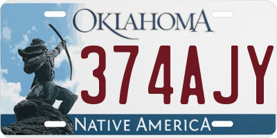OK license plate 374AJY