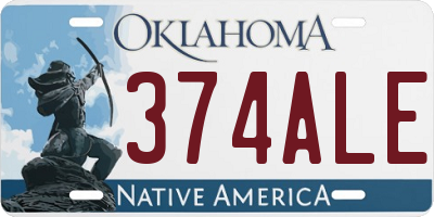 OK license plate 374ALE
