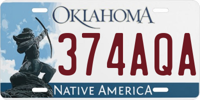 OK license plate 374AQA