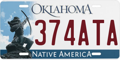 OK license plate 374ATA