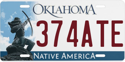 OK license plate 374ATE