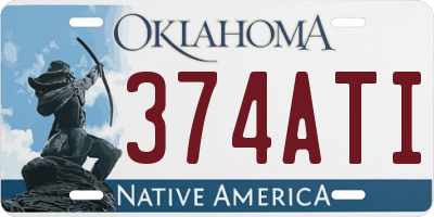 OK license plate 374ATI