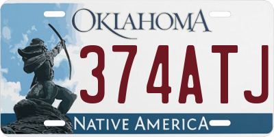 OK license plate 374ATJ