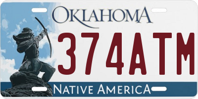OK license plate 374ATM