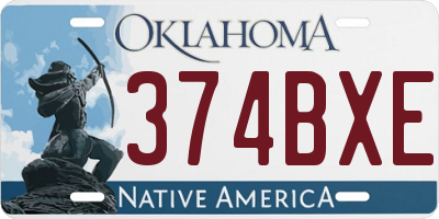 OK license plate 374BXE